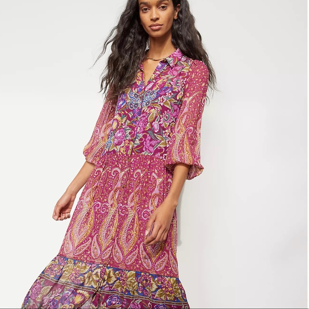 Anthropologie | NIKOLE MAXI SHIRTDRESS | Size XS